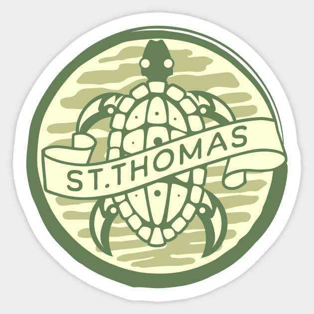 Saint Thomas Turtle Sticker by alvarsprints